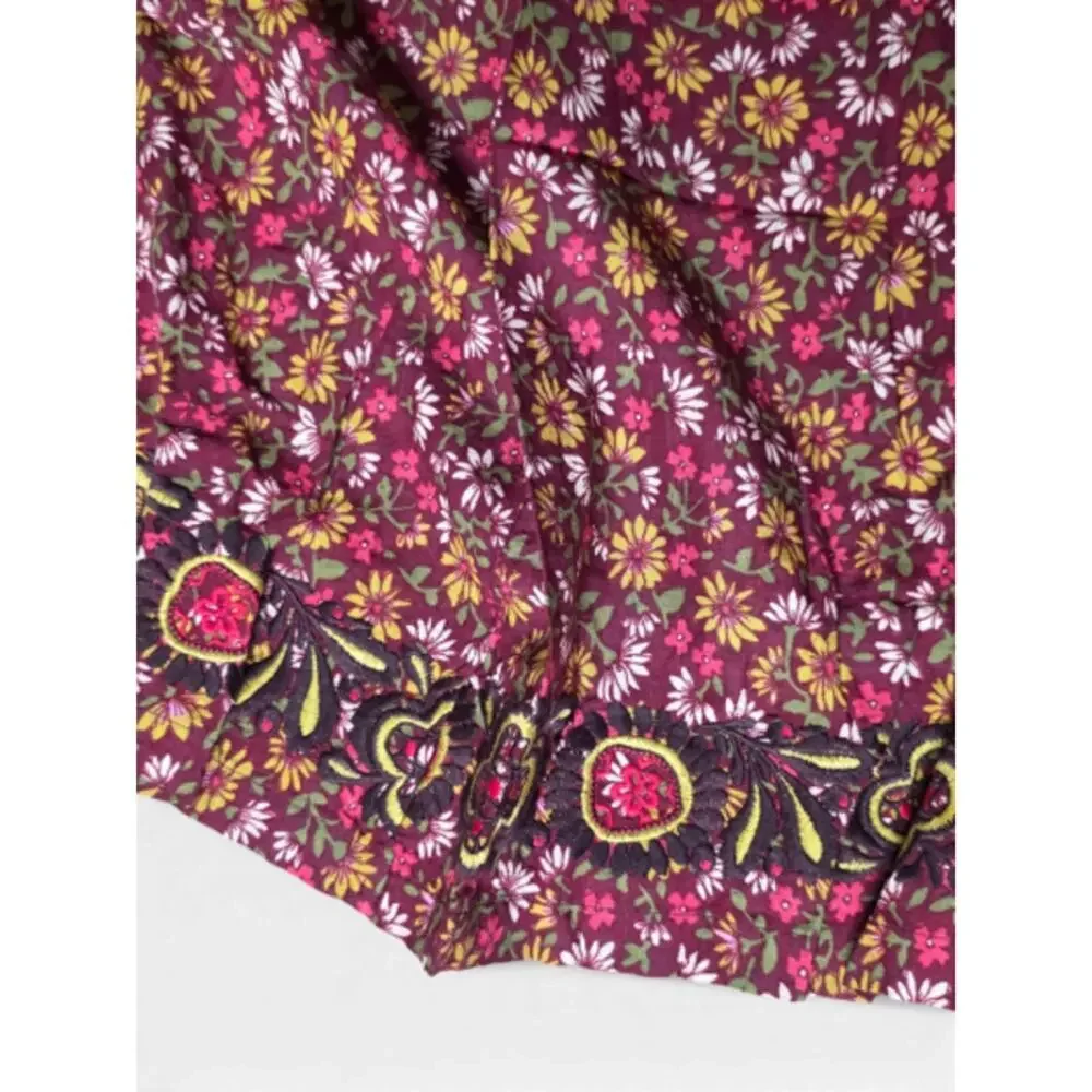 New with Tags Natural Life Camille Embroidered Maxi Skirt Boho Floral S - Picture 5 of 8